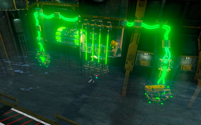 Use the device as Iron Man to take control over the submarine-robot - That Sinking Feeling | Walkthrough - Walkthrough - LEGO Marvel Super Heroes Game Guide & Walkthrough