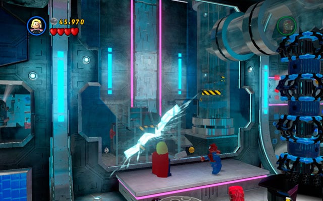 Kill all minions, then jump to the platform located above - Magnetic Personality | Walkthrough - Walkthrough - LEGO Marvel Super Heroes Game Guide & Walkthrough