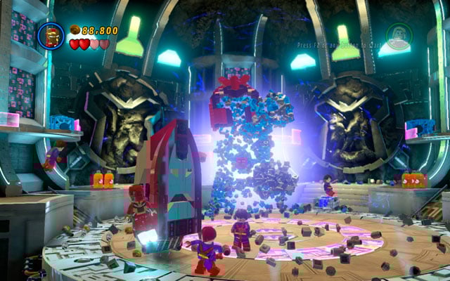In first round try to dodge all attacks, running around the arena and waiting for enemys mistake (notice that minions will flow in endlessly) - Magnetic Personality | Walkthrough - Walkthrough - LEGO Marvel Super Heroes Game Guide & Walkthrough
