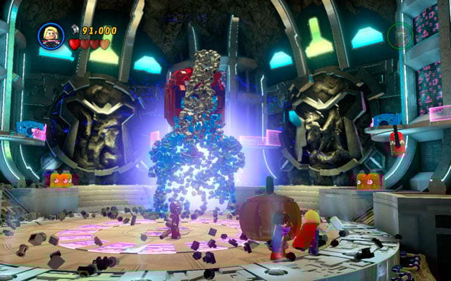 Second round is quite the same - dodge enemys attack, waiting for the proper quantity of the bricks to appear - Magnetic Personality | Walkthrough - Walkthrough - LEGO Marvel Super Heroes Game Guide & Walkthrough