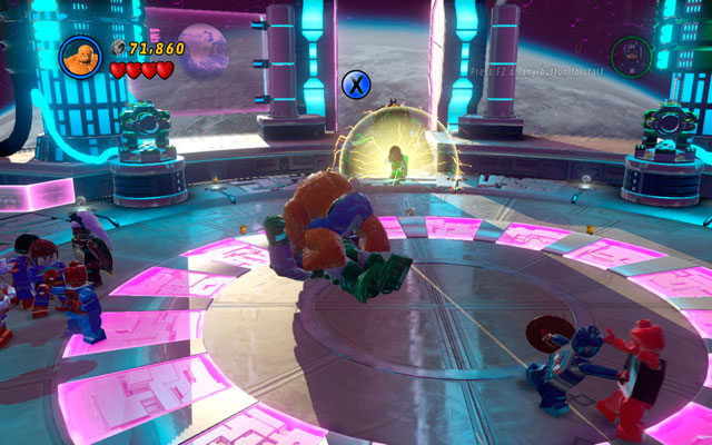 To defeat greater minion of Doctor Doom, you must knock him over - A Doom With a View | Walkthrough - Walkthrough - LEGO Marvel Super Heroes Game Guide & Walkthrough