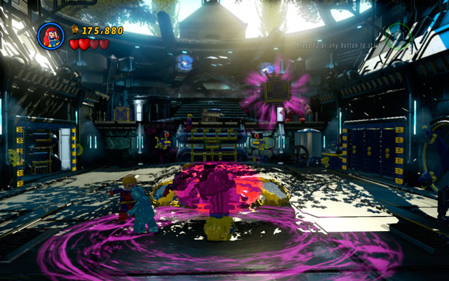 Villain will throw some crates at you again - catch them with your telekinetic skills, then return this gift to the Juggernaut - Juggernaut | Boss fights - Boss fights - LEGO Marvel Super Heroes Game Guide & Walkthrough