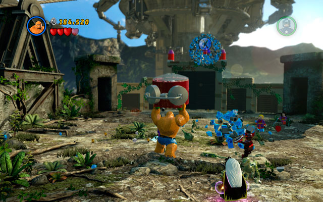 In second round act in the same way - the only difference is that you will have to use an alarm clock instead of anvil - Rhino and Magneto | Boss fights - Boss fights - LEGO Marvel Super Heroes Game Guide & Walkthrough