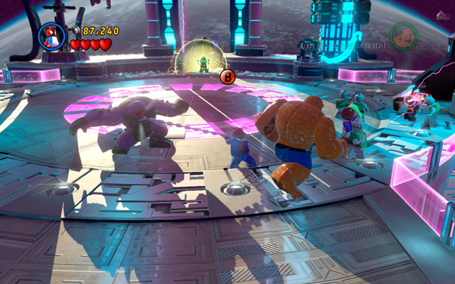 In this moment your fight will become very schematic - Doctor Doom | Boss fights - Boss fights - LEGO Marvel Super Heroes Game Guide & Walkthrough