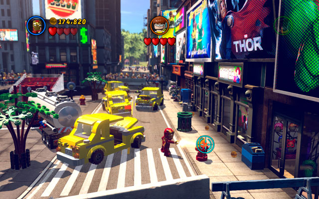 To receive the last minikit, you must melt all five red-and-gold hydrants, located on the opposite parts of the location (four can be found on the corners and fifth is located near to the centre) - Times Square Off | Minikit Sets - Minikit Sets - LEGO Marvel Super Heroes Game Guide & Walkthrough