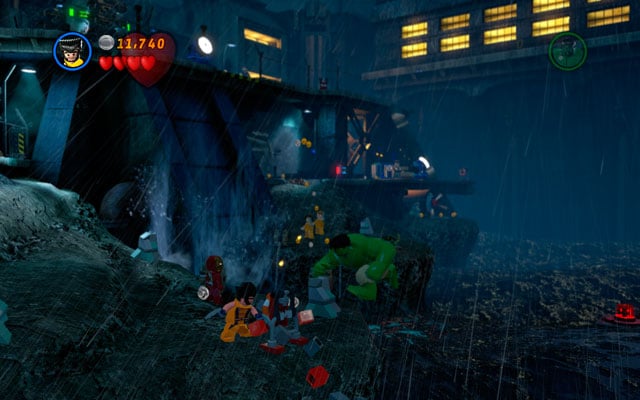 Second lifebelt is located on the right, at the seaside, near to the suspension bridge - Rock Up at the Lock Up | Minikit Sets - Minikit Sets - LEGO Marvel Super Heroes Game Guide & Walkthrough