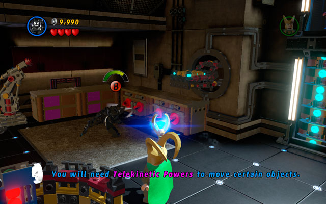 Stand in front to the wall on the right and choose Spider-Man - Rebooted, Resuited | Minikit Sets - Minikit Sets - LEGO Marvel Super Heroes Game Guide & Walkthrough