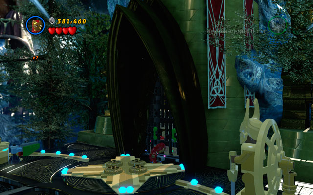 Turn right, destroying all obstacles on your way - Bifrosty Reception | Minikit Sets - Minikit Sets - LEGO Marvel Super Heroes Game Guide & Walkthrough