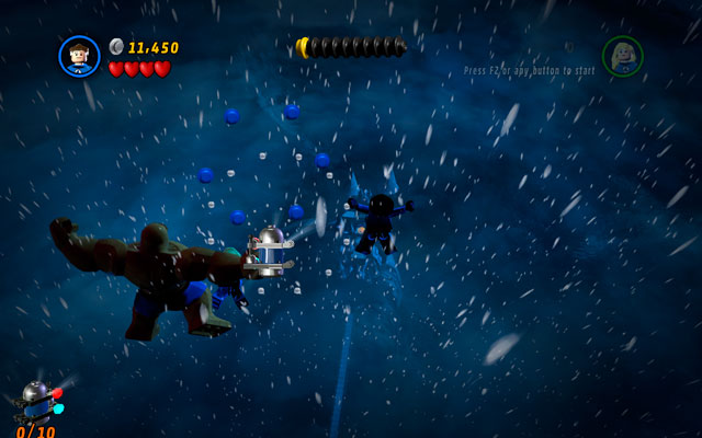 First minikit can be obtained during a flight to the Doctor Dooms castle - to catch it, just keep to the middle of the tunnel - Doctor in the House | Minikit Sets - Minikit Sets - LEGO Marvel Super Heroes Game Guide & Walkthrough