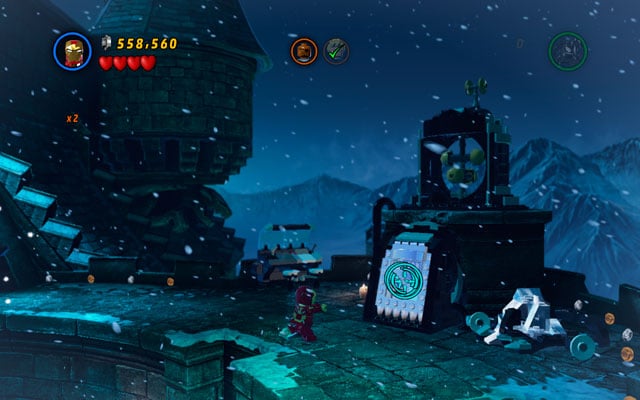 In the location with Human Torch and Nick Fury head right, climbing on the wall - Doctor in the House | Minikit Sets - Minikit Sets - LEGO Marvel Super Heroes Game Guide & Walkthrough