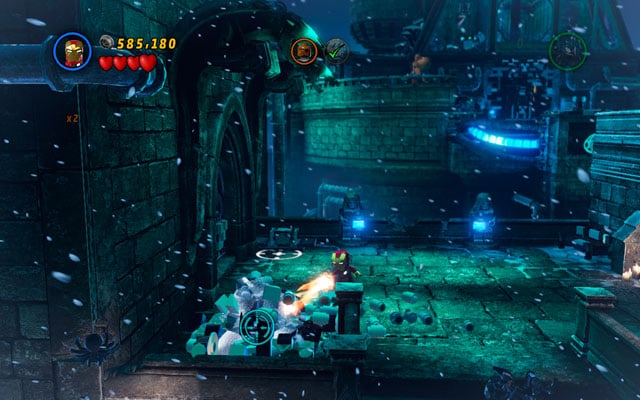 To obtain the last minikit, you must melt five icicles and build five cat-clocks from the debris - Doctor in the House | Minikit Sets - Minikit Sets - LEGO Marvel Super Heroes Game Guide & Walkthrough