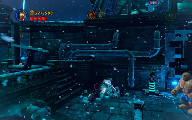 Second is located on the left part of the arena, on which Human Torch is fighting the enemies - Doctor in the House | Minikit Sets - Minikit Sets - LEGO Marvel Super Heroes Game Guide & Walkthrough