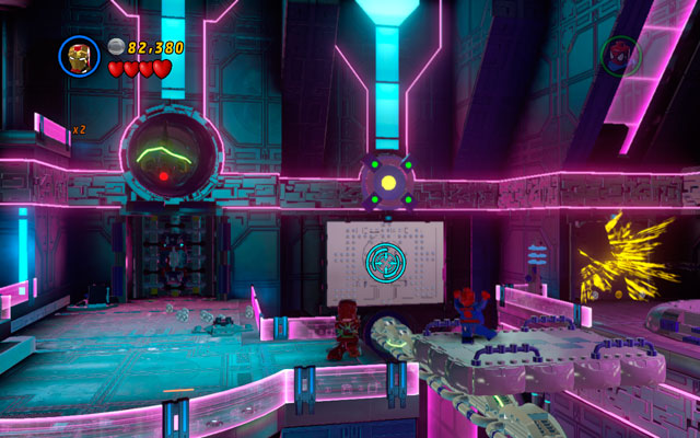 To obtain the last minikit in this room you must start a fire on the highest floor first - A Doom With a View | Minikit Sets - Minikit Sets - LEGO Marvel Super Heroes Game Guide & Walkthrough