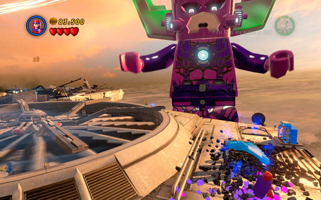 Close to the metal box mentioned above it is a metal plate attached to the wing - The Good, the Bad and the Hungry | Minikit Sets - Minikit Sets - LEGO Marvel Super Heroes Game Guide & Walkthrough