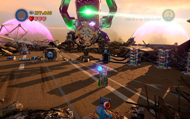 On the same wing choose The Beast or Wolverine and approach to the surface of your monitor/TV - The Good, the Bad and the Hungry | Minikit Sets - Minikit Sets - LEGO Marvel Super Heroes Game Guide & Walkthrough