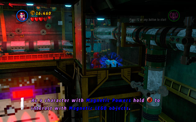 Stan Lee can be rescued at the beginning of the stage - go to the upper floor on the right and switch into Magneto to move a metal box, under which the writer is lying - The Main Campaign | Stan Lee in Peril - Stan Lee in Peril - LEGO Marvel Super Heroes Game Guide & Walkthrough
