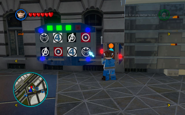 To unlock this mission you must find a Bank building in the Financial District - A Shock Withdrawal | Maps - Maps - LEGO Marvel Super Heroes Game Guide & Walkthrough