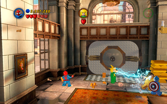 When civilians are safe, you must get to Electro - A Shock Withdrawal | Maps - Maps - LEGO Marvel Super Heroes Game Guide & Walkthrough