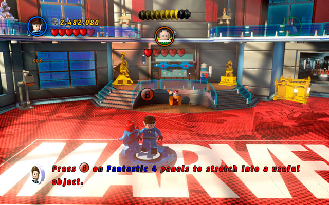 From the last pile of the bricks build a Fantastic Four emblem - Nuff Said | Maps - Maps - LEGO Marvel Super Heroes Game Guide & Walkthrough