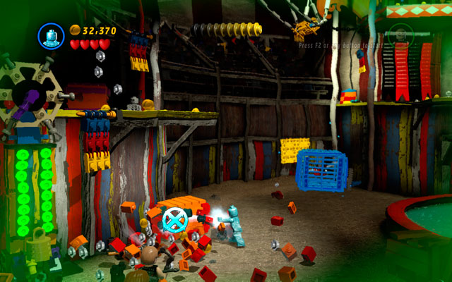 Find orange cartons and destroy them with an ice beam - Stunt Show Surprise | Maps - Maps - LEGO Marvel Super Heroes Game Guide & Walkthrough