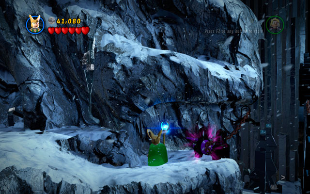 As Loki turn the windlass, which is located at the end of the bank - Bro-tunheim | Maps - Maps - LEGO Marvel Super Heroes Game Guide & Walkthrough