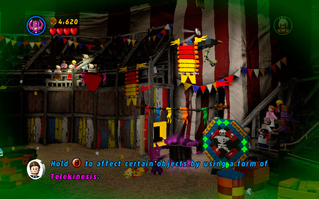 Choose Galactus or other character with telekinesis power and pull out Stan Lee from the giant black hat - Stunt Show Surprise | Deadpool Bonus Missions: Collectables - Deadpool Bonus Missions: Collectables - LEGO Marvel Super Heroes Game Guide & Walkthrough