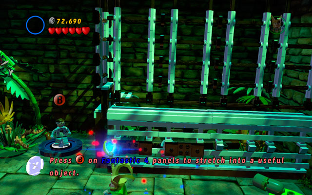 On the last stage turn left as a character with claws (e - Reptilian Ruckus | Deadpool Bonus Missions: Collectables - Deadpool Bonus Missions: Collectables - LEGO Marvel Super Heroes Game Guide & Walkthrough