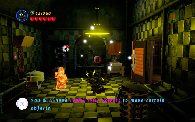 After you scare away Dormammu from the shower, switch into Spider-Man or Venom and use the sixth sense - Stranger Danger | Deadpool Bonus Missions: Collectables - Deadpool Bonus Missions: Collectables - LEGO Marvel Super Heroes Game Guide & Walkthrough