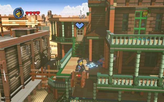 Lower the ladder and fix the mechanism - Old West - The story mode - The LEGO Movie Videogame - Game Guide and Walkthrough