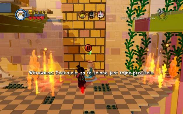 Walk over to the wall of darker bricks - Attack on Cloud Cuckoo Land - The story mode - The LEGO Movie Videogame - Game Guide and Walkthrough