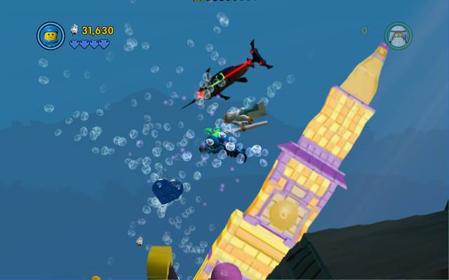 Collect the blue oxygen hearts - The Depths - The story mode - The LEGO Movie Videogame - Game Guide and Walkthrough