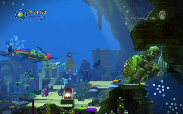 Provoke the fish to attack the figure - The Depths - The story mode - The LEGO Movie Videogame - Game Guide and Walkthrough