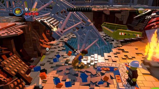 Destroy the cracked blocks - Return from Reality - The story mode - The LEGO Movie Videogame - Game Guide and Walkthrough