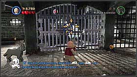 Bottle 3 - In the cells you can find skeletons with some targets above them - Port Royale - bottles - The Curse of the Black Pearl - LEGO Pirates of the Caribbean: The Video Game - Game Guide and Walkthrough