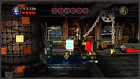 Lift the central cannon and put it on the green swing - The Black Pearl Attacks - walkthrough - The Curse of the Black Pearl - LEGO Pirates of the Caribbean: The Video Game - Game Guide and Walkthrough