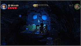 Throw the ax at the target above you - Isla de Muerta - walkthrough - The Curse of the Black Pearl - LEGO Pirates of the Caribbean: The Video Game - Game Guide and Walkthrough