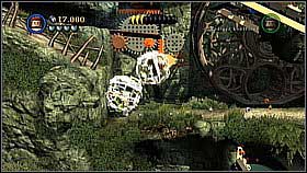 Jump over the lifted bridges [1] and land near the big machines - Pelegosto - walkthrough - Dead Man's Chest - LEGO Pirates of the Caribbean: The Video Game - Game Guide and Walkthrough