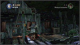 Roll the cage across the bridge [1] and put it in the mechanism that opens the door - A Touch of Destiny - walkthrough - Dead Man's Chest - LEGO Pirates of the Caribbean: The Video Game - Game Guide and Walkthrough