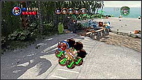 Bottle 9 - On the ship wreck where you found the bottle number 8 pick up the winch - Isla Cruces - bottles - Dead Man's Chest - LEGO Pirates of the Caribbean: The Video Game - Game Guide and Walkthrough