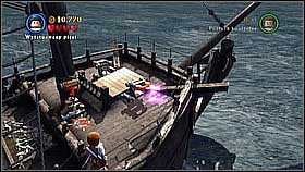 Bottle 4 - When you get to the upper deck go left and destroy the glass as Siren - Kraken - bottles - Dead Man's Chest - LEGO Pirates of the Caribbean: The Video Game - Game Guide and Walkthrough