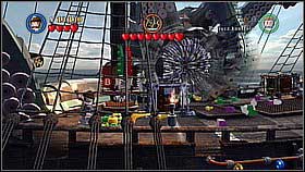 Bottle 8 - It is on the sail of the another mast (the one on the left) - Kraken - bottles - Dead Man's Chest - LEGO Pirates of the Caribbean: The Video Game - Game Guide and Walkthrough