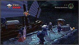 Behind the gate you will reach a bridge with a green brick - put the rocket which is on the right on it and fire the fuse using the torch - Singapore - walkthrough - At World's End - LEGO Pirates of the Caribbean: The Video Game - Game Guide and Walkthrough