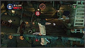Switch to the Tattoo Pirate and go up - on the left you will find an orange bar which he can pull - Norrington's Choice - walkthrough - At World's End - LEGO Pirates of the Caribbean: The Video Game - Game Guide and Walkthrough