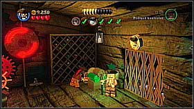 Next take the cylinder to the mechanism to the right [1] and twist it using the sword - The Brethren Court - walkthrough - At World's End - LEGO Pirates of the Caribbean: The Video Game - Game Guide and Walkthrough