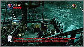 Bottle 5 - On the right side of the ship use Blackbeard's power to set the lamps on fire - Maelstrom - bottles - At World's End - LEGO Pirates of the Caribbean: The Video Game - Game Guide and Walkthrough
