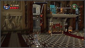 Go to the fireplace on the left and pick up the shotgun - London Town - walkthrough - On Stranger Tides - LEGO Pirates of the Caribbean: The Video Game - Game Guide and Walkthrough