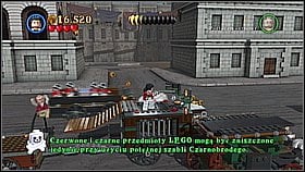 Bottle 5 - When you slide right on the rope for the first time look for the panes which Siren can destroy (go to the right on the molding) - London Town - bottles - On Stranger Tides - LEGO Pirates of the Caribbean: The Video Game - Game Guide and Walkthrough