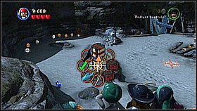 Take the spade hitting the skeleton lying near the rock - Whitecap Bay - walkthrough - On Stranger Tides - LEGO Pirates of the Caribbean: The Video Game - Game Guide and Walkthrough