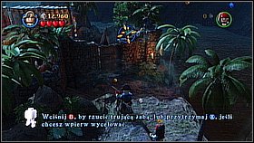 Get to the other bank of the river jumping over the platforms (water is full of the alligators) - A Spanish Legacy - walkthrough - On Stranger Tides - LEGO Pirates of the Caribbean: The Video Game - Game Guide and Walkthrough