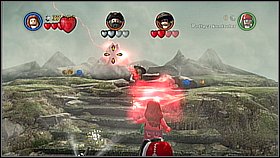 Eventually the opponent will throw the chests at you - The Fountain of Youth - walkthrough - On Stranger Tides - LEGO Pirates of the Caribbean: The Video Game - Game Guide and Walkthrough